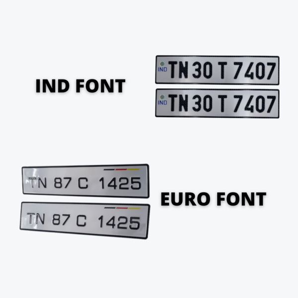 CAR NUMBER PLATE SET