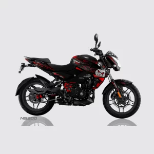 Pulsar NS200 Bike Full Body Stickers Kit - Red Malo